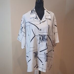 Geometric Pattern Men's Button Down Shirt